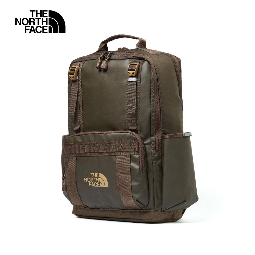 The North Face 北面 男女款灰褐色DWR防潑水大容量多功能休閒後背包｜8BK4B7I 筆電包/登山包