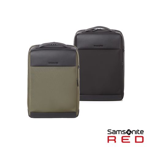 Samsonite RED JERALD 質感商務拼接方形筆電後背包15.6吋(多色可選)