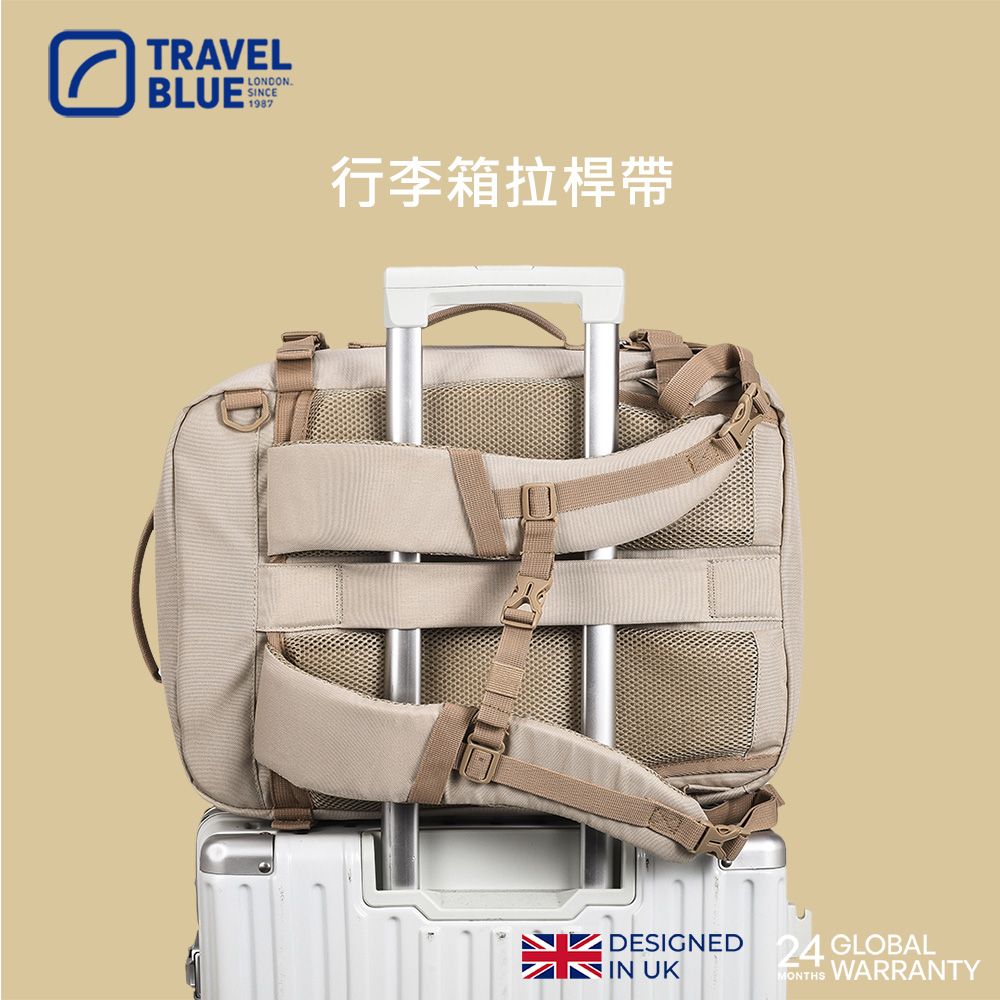 TRAVELLONDONBLUE 行李箱拉桿帶 DESIGNED UK24 GLOBALWARRANTYMONTHS