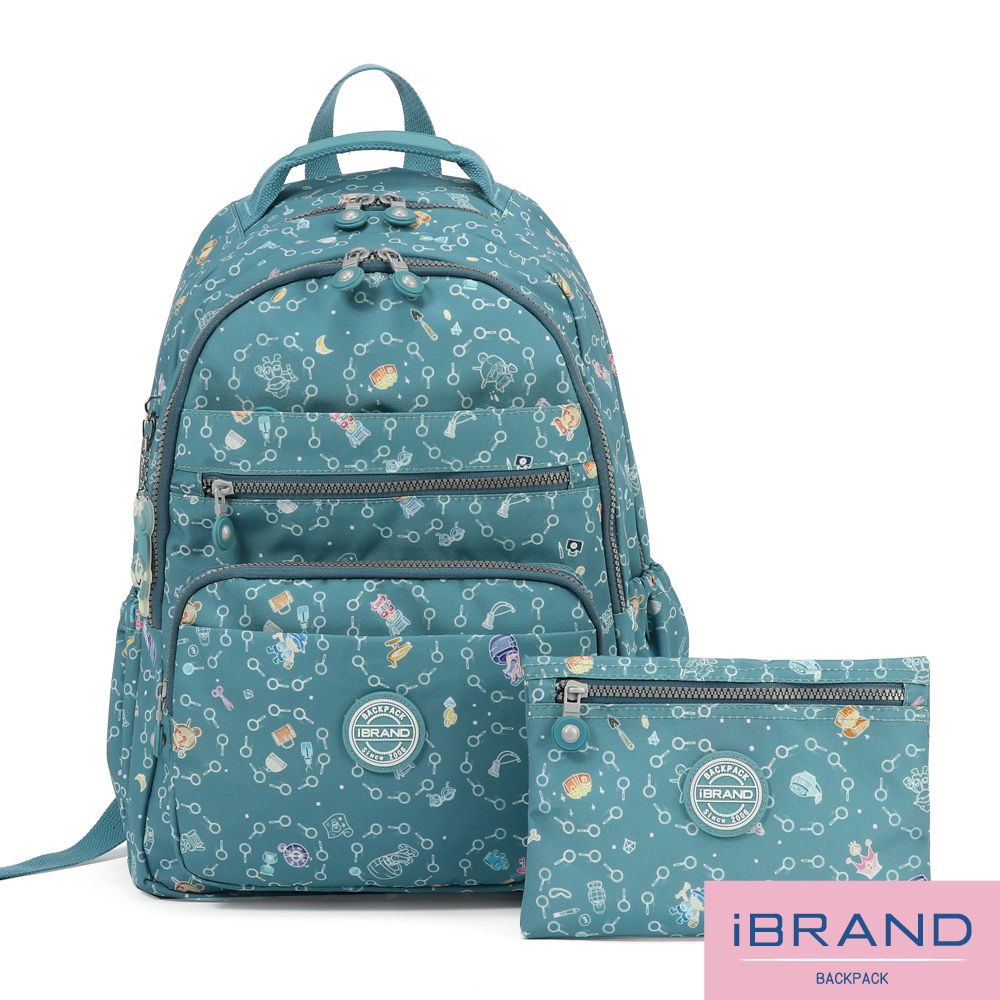 iBrand 後背包 經典百搭輕盈多口袋後背包-探索樂園