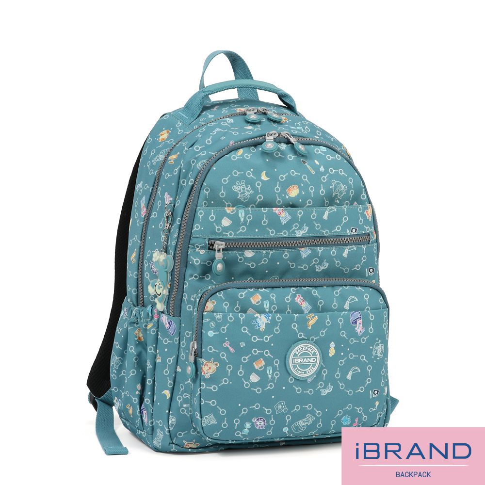 iBrand 後背包 經典百搭輕盈多口袋後背包-探索樂園
