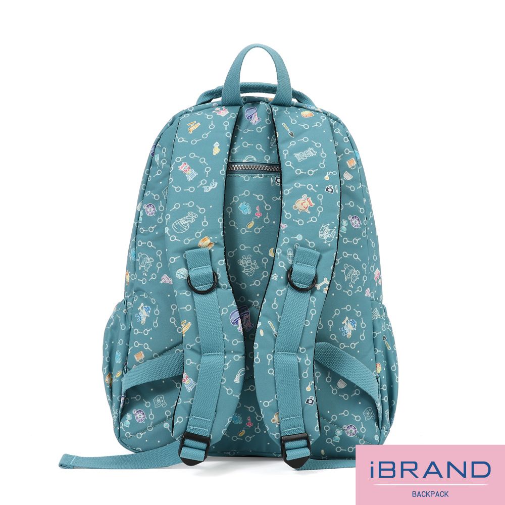 iBrand 後背包 經典百搭輕盈多口袋後背包-探索樂園