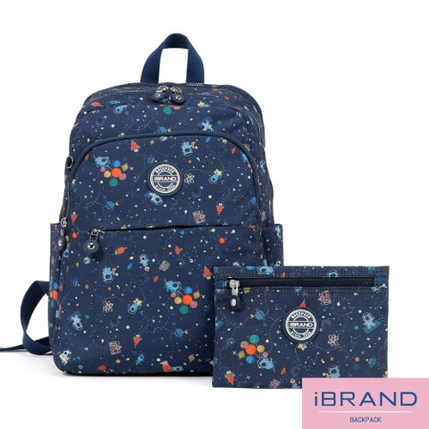 iBrand後背包 輕盈雙層防潑水大容量後背包-動物星球