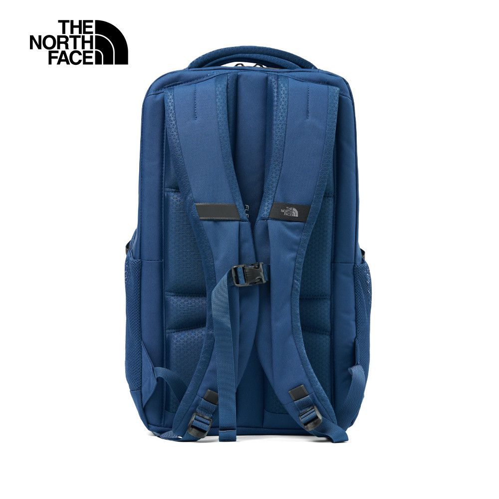 The North Face 北面 男女款藍色DWR防潑水舒適減壓休閒後背包｜3VY2ART 筆電包/登山包