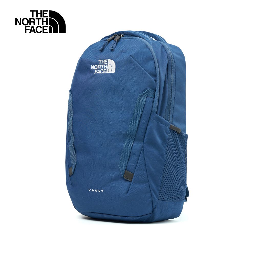 The North Face 北面 男女款藍色DWR防潑水舒適減壓休閒後背包｜3VY2ART 筆電包/登山包