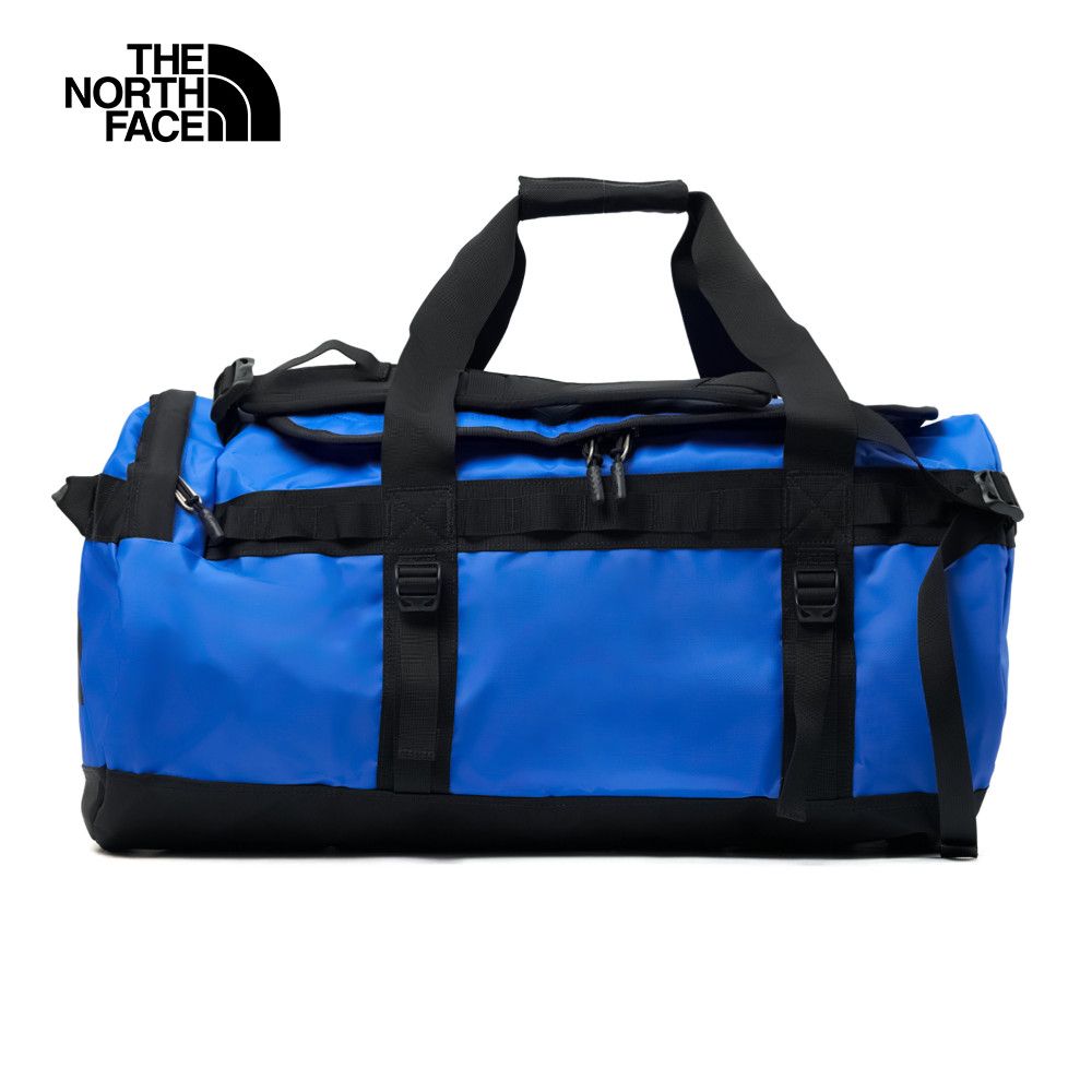 The North Face 北面 男女款藍色DWR防潑水背提兩用可收納旅行包｜52SA53S 筆電包/登山包