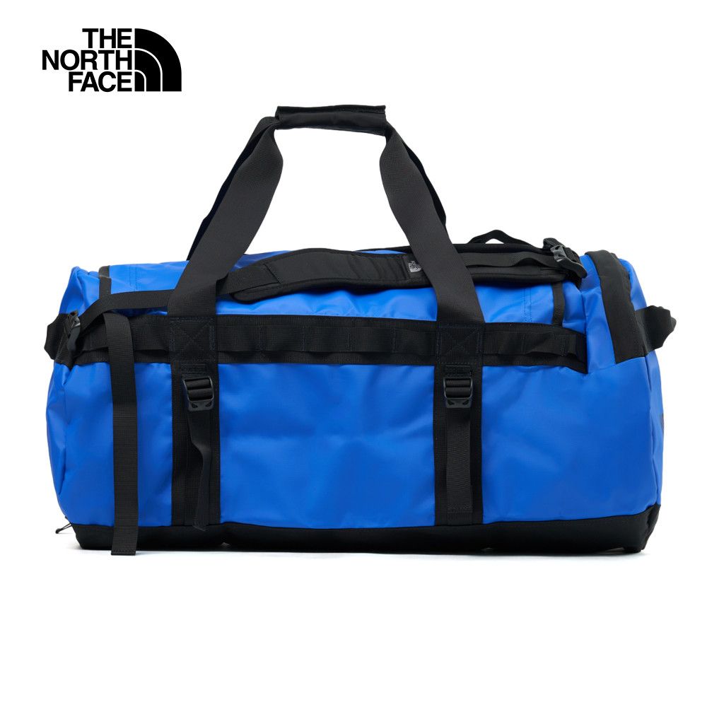 The North Face 北面 男女款藍色DWR防潑水背提兩用可收納旅行包｜52SA53S 筆電包/登山包