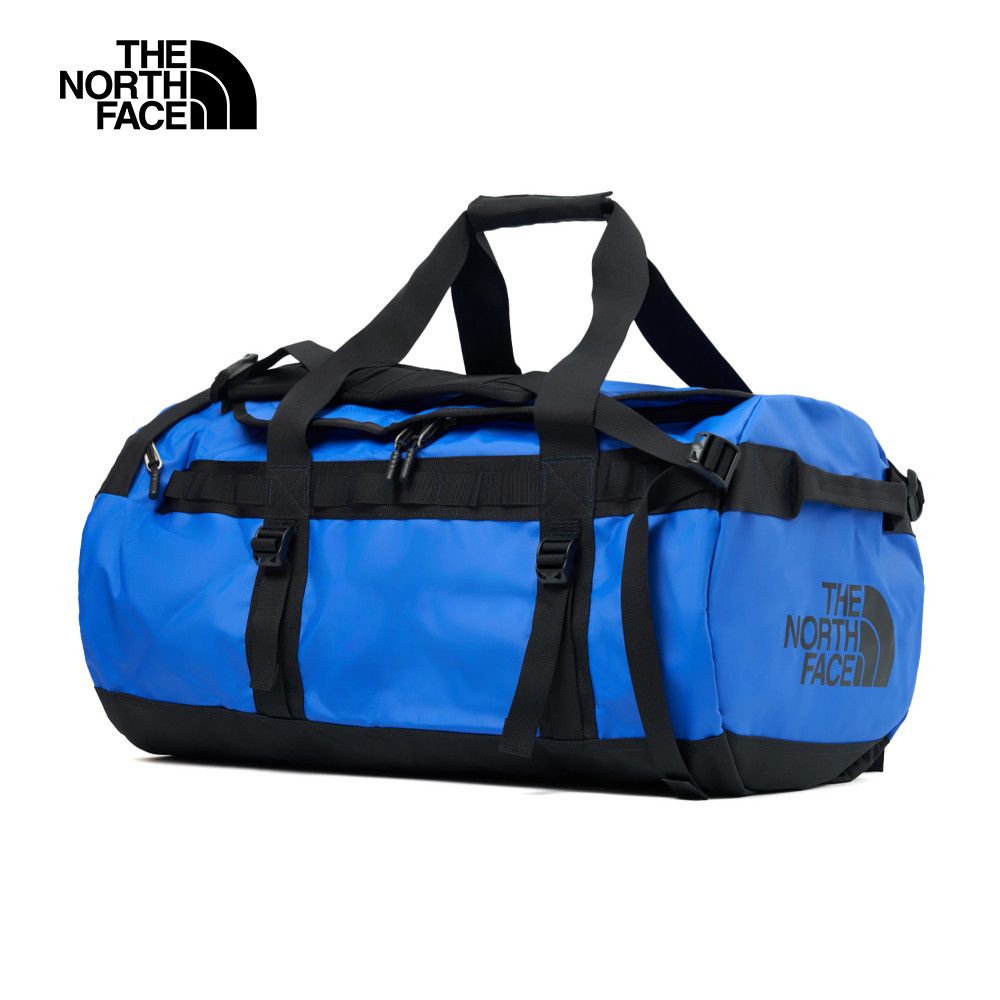 The North Face 北面 男女款藍色DWR防潑水背提兩用可收納旅行包｜52SA53S 筆電包/登山包