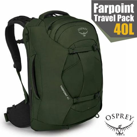 OSPREY Farpoint 40 多功能登機箱/行李箱背包40L(可容16吋筆電+快拆設計).登山健行.辨公洽公出國旅遊/地鼠綠 R