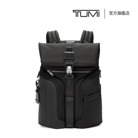 TUMI Alpha Bravo Logistics 翻蓋後背包 in 黑色