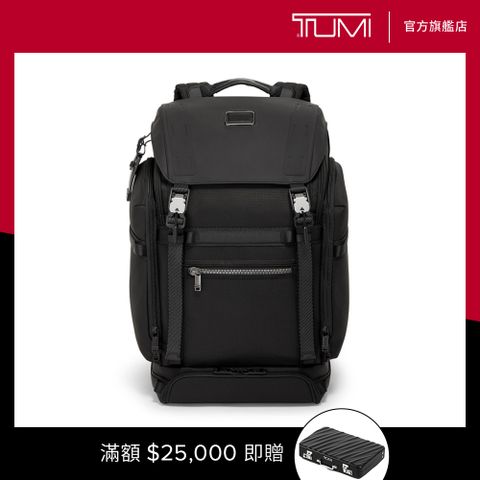 TUMI Alpha Bravo Expedition 彈道尼龍大容量筆電掀蓋背包 - 黑色
