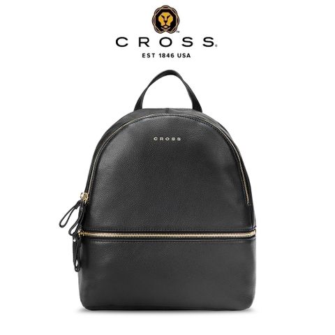 CROSS 限量1折 頂級NAPPA小牛皮後背包 路伊系列 全新專櫃展示品(黑色)