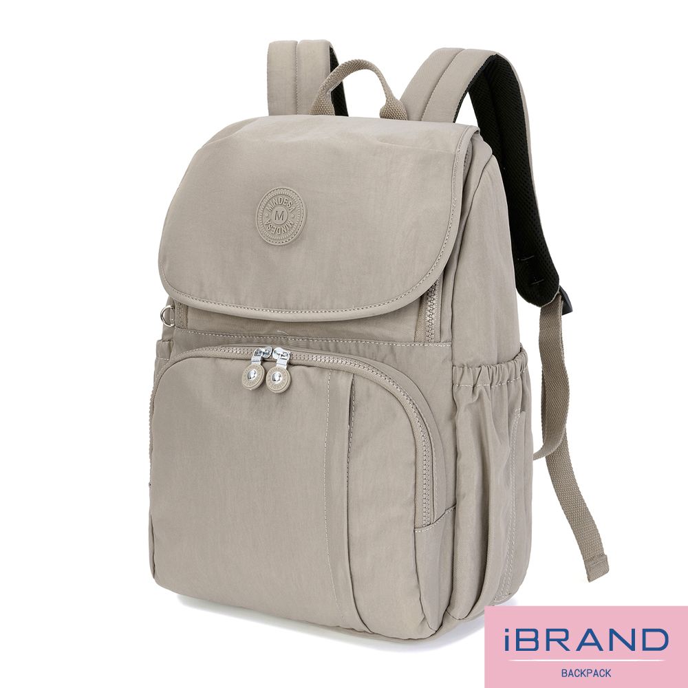 iBrand 後背包 輕盈防潑水實用好收納媽媽包後背包(多色任選)