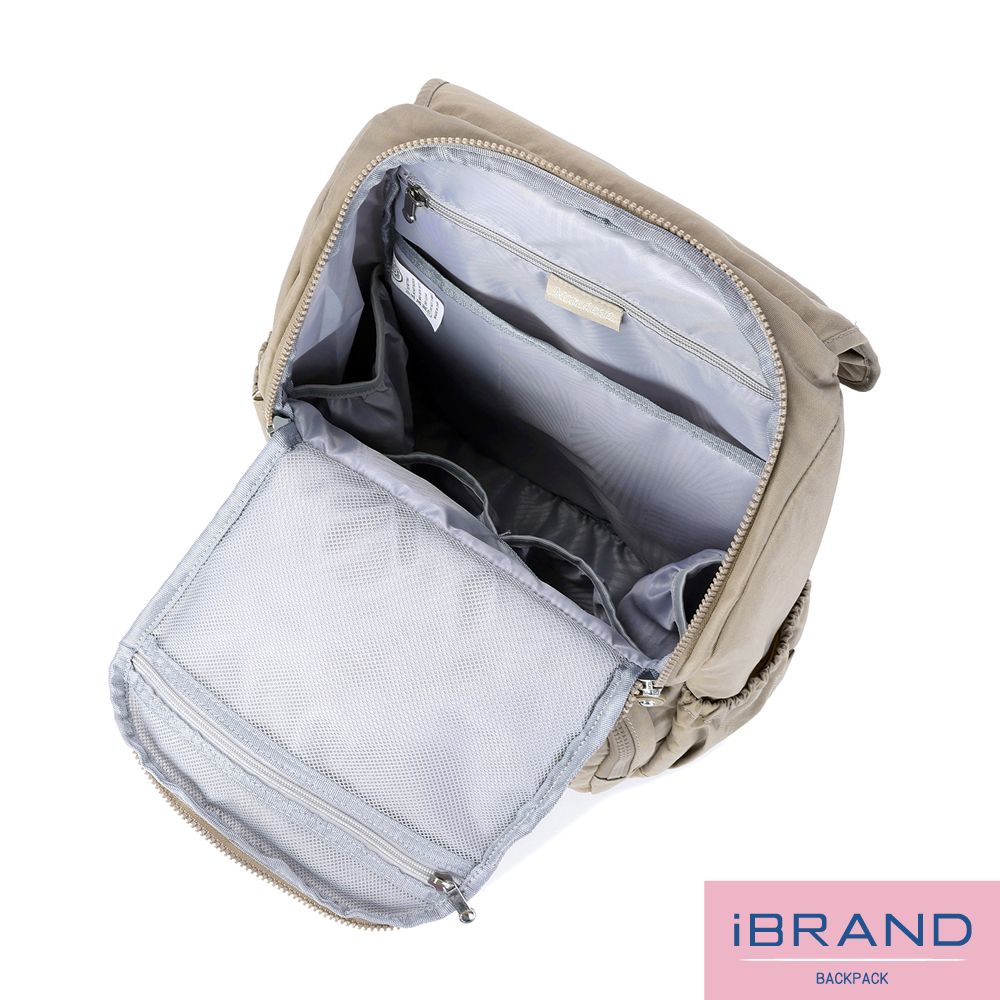 iBrand 後背包 輕盈防潑水實用好收納媽媽包後背包(多色任選)