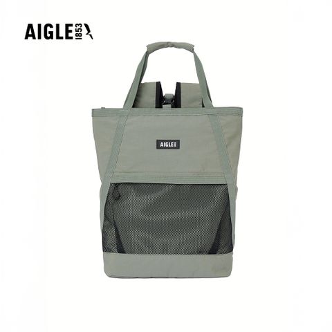 AIGLE 防潑易收納兩用後背包 15L｜AG-4P501A243 深灰綠 (雙肩背包 兩用包 背包 收納包)