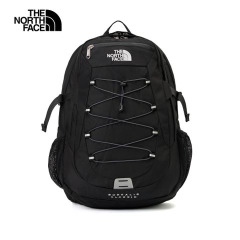 The North Face北面男女款黑色DWR防潑水休閒後背包｜CF9C4GZ 筆電包/登山包