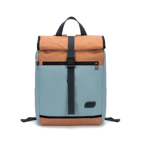 曦望後背包-焦橙橘拼接