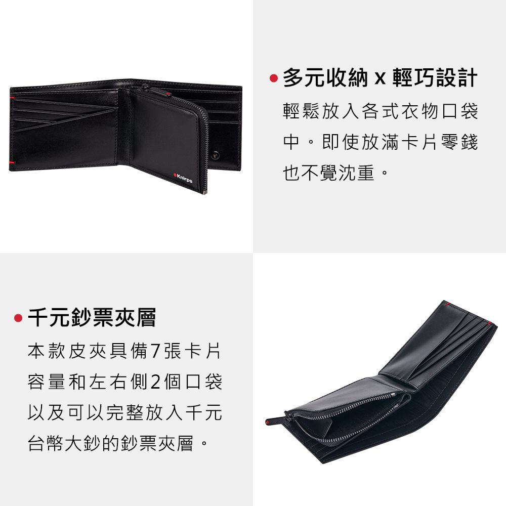 Knirps 德國紅點傘 T.SeriesRFID零錢包短夾-多款任選 (W3051CA)