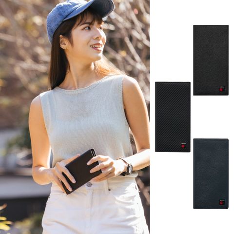 Knirps 德國紅點 T.Series RFID 6卡鈔票長夾-十字紋黑款