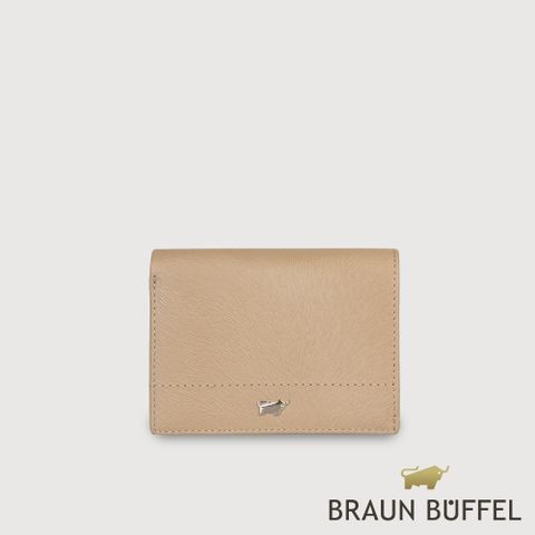 BRAUN BUFFEL 德國小金牛 台灣總代理 依雅娜 名片夾-奶茶棕/BF853-141-SVM