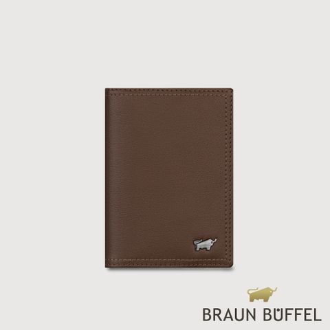 【BRAUN BUFFEL 德國小金牛】台灣總代理 斯杜迪歐 名片夾-培土棕/BF566-140-POS