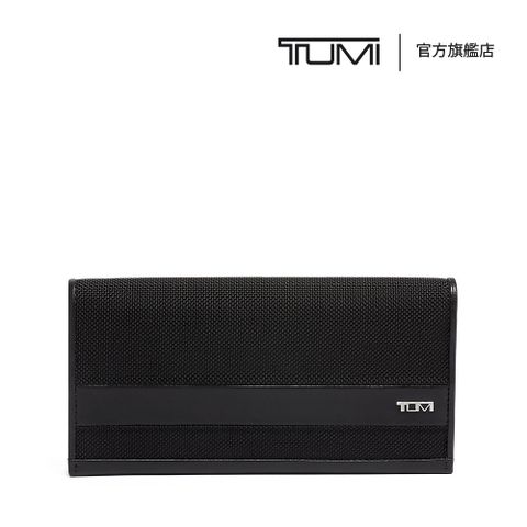TUMI Alpha 長款皮夾 in 黑色