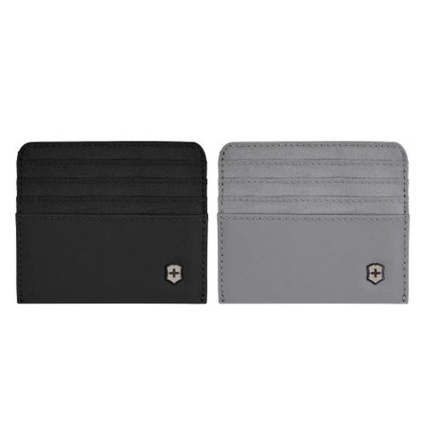 VICTORINOX 瑞士維氏 Travel Essentials 名片夾 黑/灰 