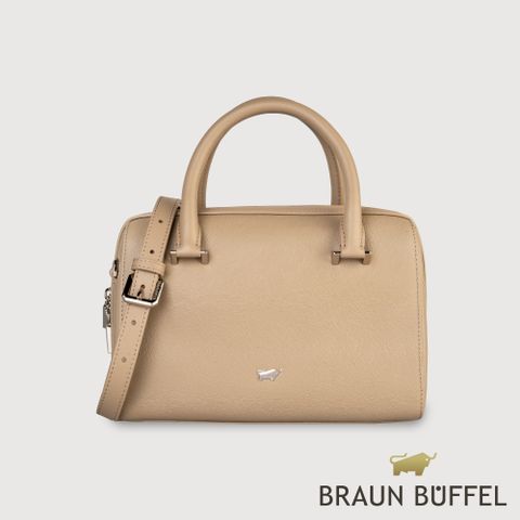 BRAUN BUFFEL 德國小金牛 台灣總代理 依雅娜 大波士頓包-奶茶棕/BF853-36-SVM