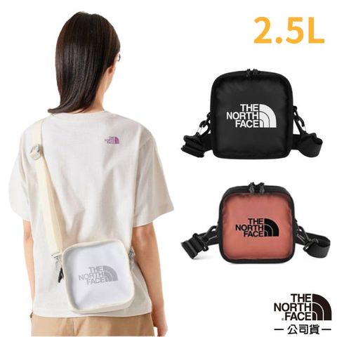 The North Face 北面 2.5L 大Logo多功能日用防水耐磨單肩斜背包/腰包(可調節拆卸肩帶).零錢置物包