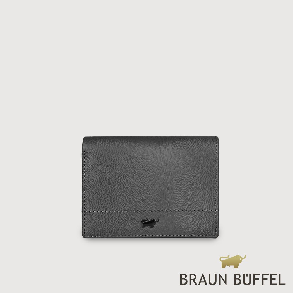 BRAUN BUFFEL 德國小金牛 台灣總代理 依雅娜 名片夾-黑色/BF853-141-BK