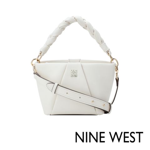 NINE WEST YENA 編織提把斜背包-奶白色(128872)
