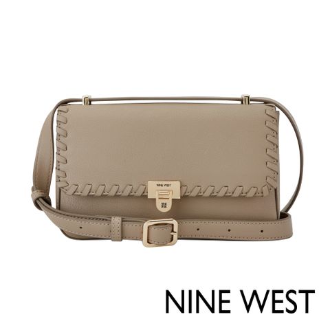 NINE WEST PEYTON 掀蓋斜背包-焦糖奶(132478)