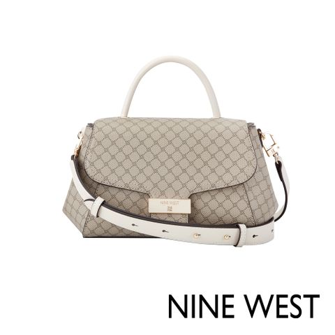 NINE WEST MORDEN 幾何造型斜背包-LOGO紋(128621)