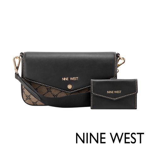 NINE WEST PEACHES信封式斜背包-拼接黑(523578)