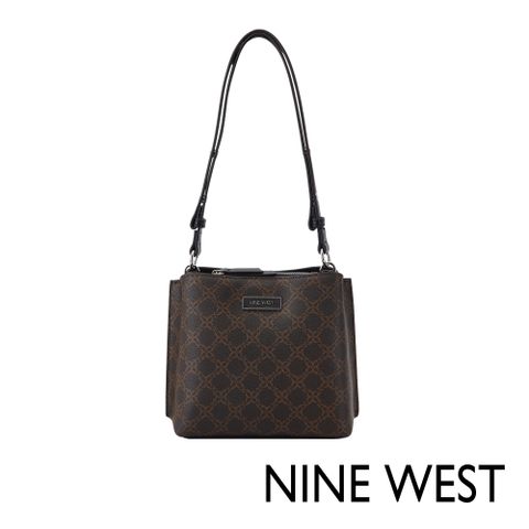 NINE WEST SHONDA 造型側背包-LOGO咖(517374)