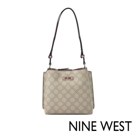 NINE WEST SHONDA 造型側背包-LOGO粉(517374)