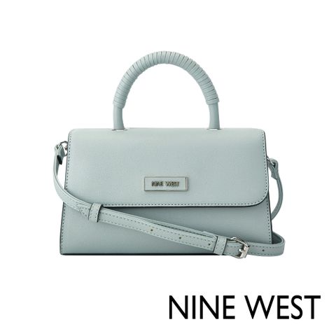 NINE WEST REID 純色掀蓋斜背包-淡藍色(563478)