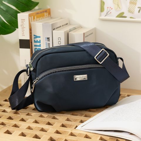 【Kinloch Anderson】Basic 拉鍊造型斜側包-藏青