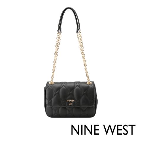 NINE WEST RUE 縫衍鍊帶菱格包-黑色(148921)