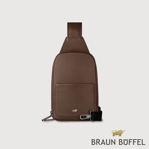 BRAUN BUFFEL 德國小金牛 台灣總代理 斯杜迪歐 胸包-培土棕/BF566-22-POS