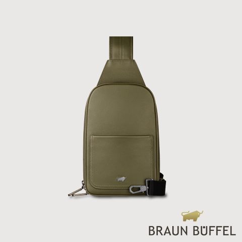 BRAUN BUFFEL 德國小金牛 台灣總代理 斯杜迪歐 胸包-橄欖綠/BF566-22-MIO