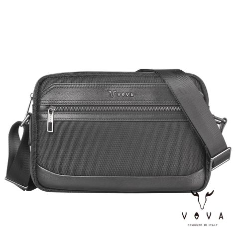 VOVA 沃汎 Axel 艾克瑟爾系列橫式斜背包 -黑色 VA138M002BK