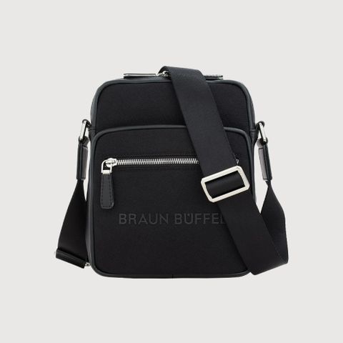 【BRAUN BUFFEL 德國小金牛】台灣總代理 歐瑞恩 斜背包-黑色/BF551-16-BK