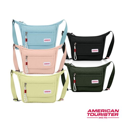 American Tourister 美國旅行者 CARTER 潮流輕量多夾層郵差包/斜背包/側背包/單肩包(多色可選)