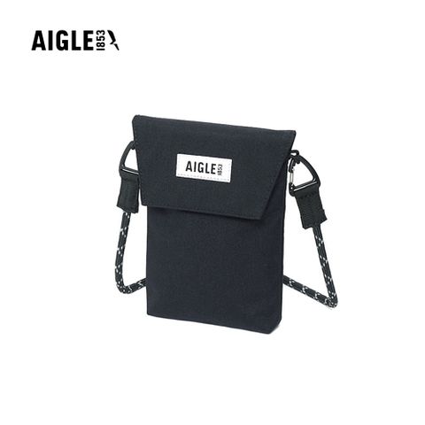 AIGLE 防潑休閒斜挎小包 0.5L｜AG-4P515A100 黑色(斜背包 防潑水斜背包 側肩背包 小包)