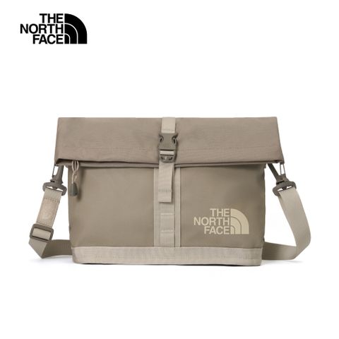 The North Face 北面 男女款棕色DWR防潑水可調節可拆卸背帶休閒單肩包｜8BK6BI3 斜背包