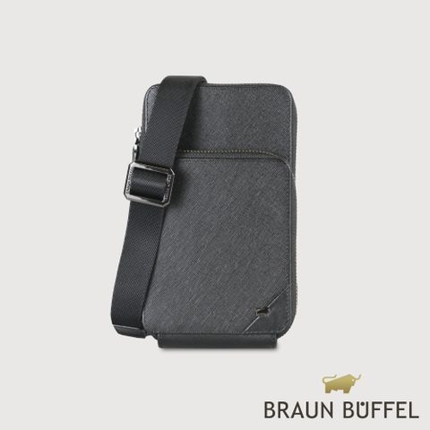 【BRAUN BUFFEL 德國小金牛】台灣總代理 加利恩-A 萬用包-黑色/BF561-713-BK