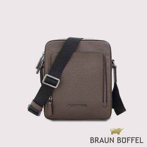 【BRAUN BUFFEL 德國小金牛】台灣總代理 維克多-D 直式斜背包-培土棕/BF512-17-POS