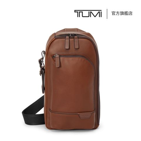 TUMI Harrison Gregory 休閒單肩皮革背包 - 皮革棕