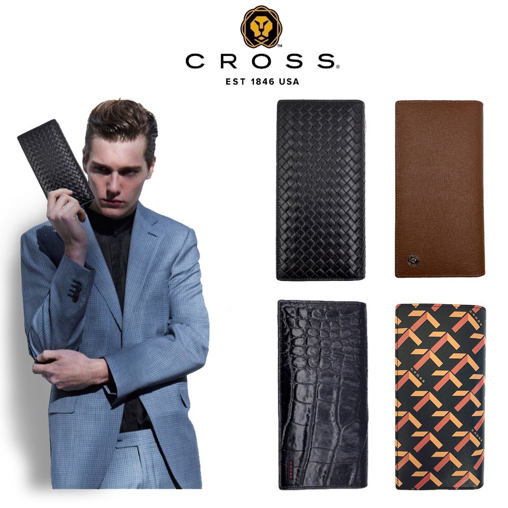 CROSS 高仕  頂級NAPPA小牛皮男用長夾 全新專櫃展示品 (附禮盒包裝品牌提袋)